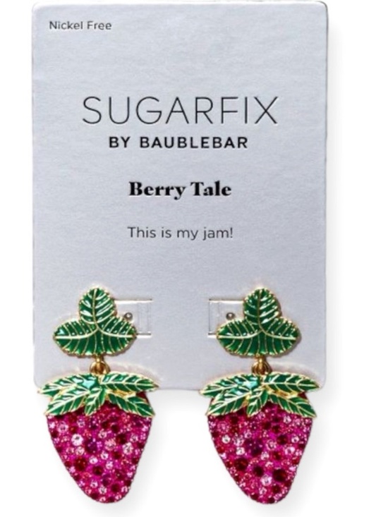 sugarfix Jewelry - Sugarfix by Baublebar “Berry Tale" This Is My Jam Strawberry Drop Earrings NWT